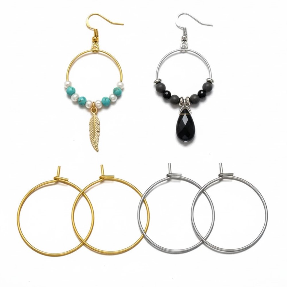 Jewelry Making Findings - 50 Peças de Brincos de Argola