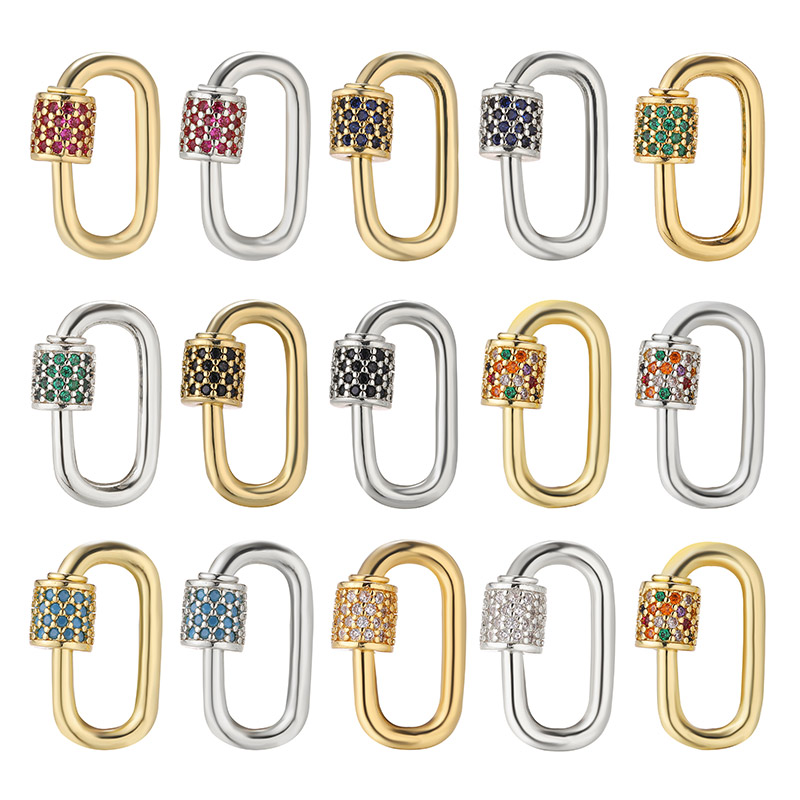 Jewelry Making Findings - Juya diy arco-íris encantos carabiner prendedor