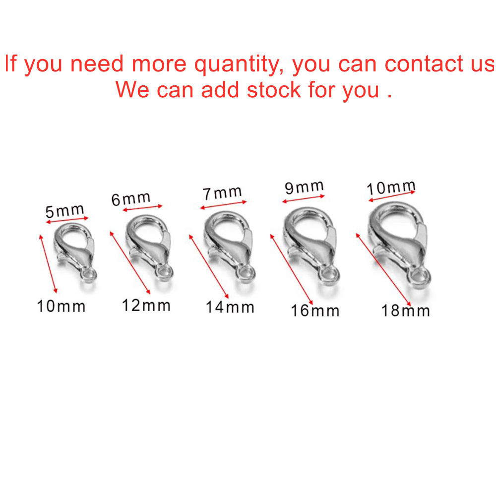 10 peças/lote Fechos Lagosta d - Jewelry Making Findings avaliação e preço