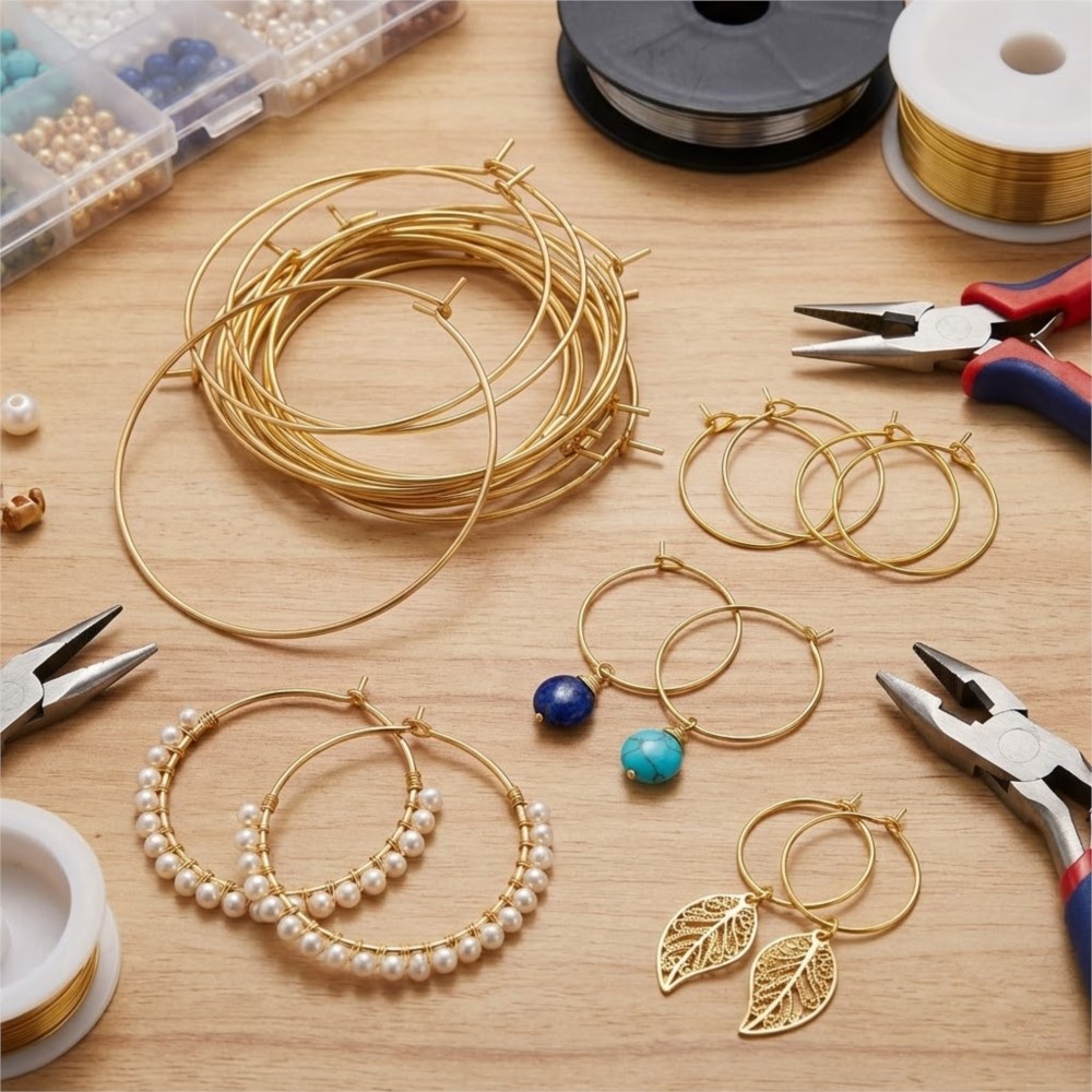 50 Peças de Brincos de Argola  - Jewelry Making Findings avaliação e preço