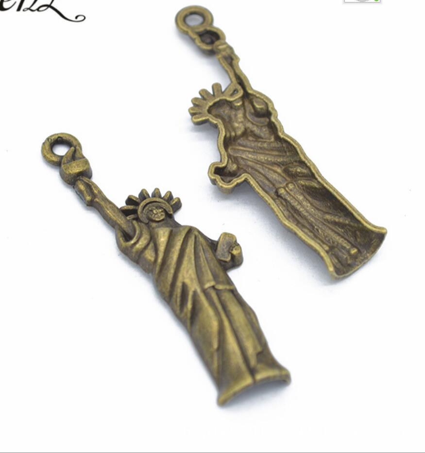 5 pçs encantos estátua da libe - Jewelry Making York avaliação e preço