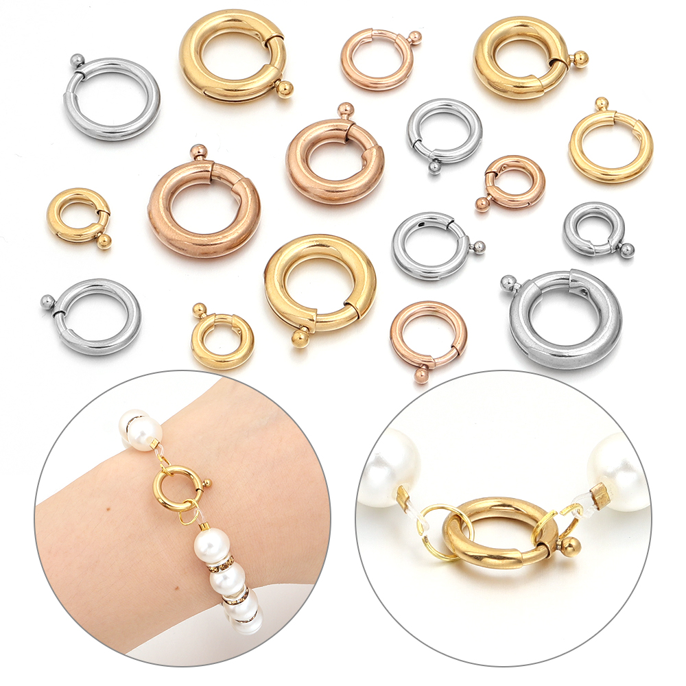 2 pçs fechos de mola de aço in - Jewelry Making Findings avaliação e preço