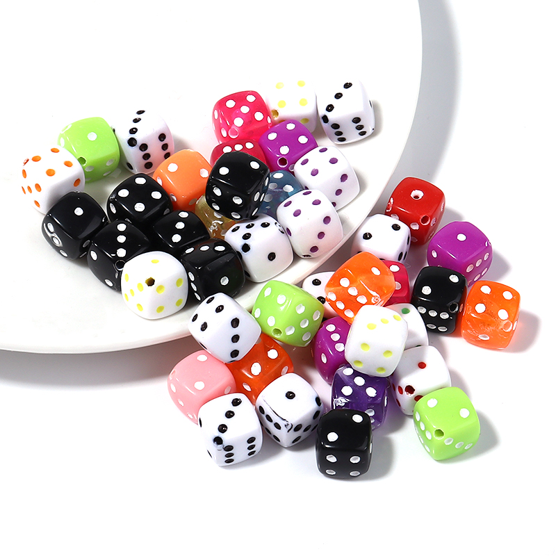 50 pçs/lote contas de dados ac - Jewelry Making Material avaliação e preço