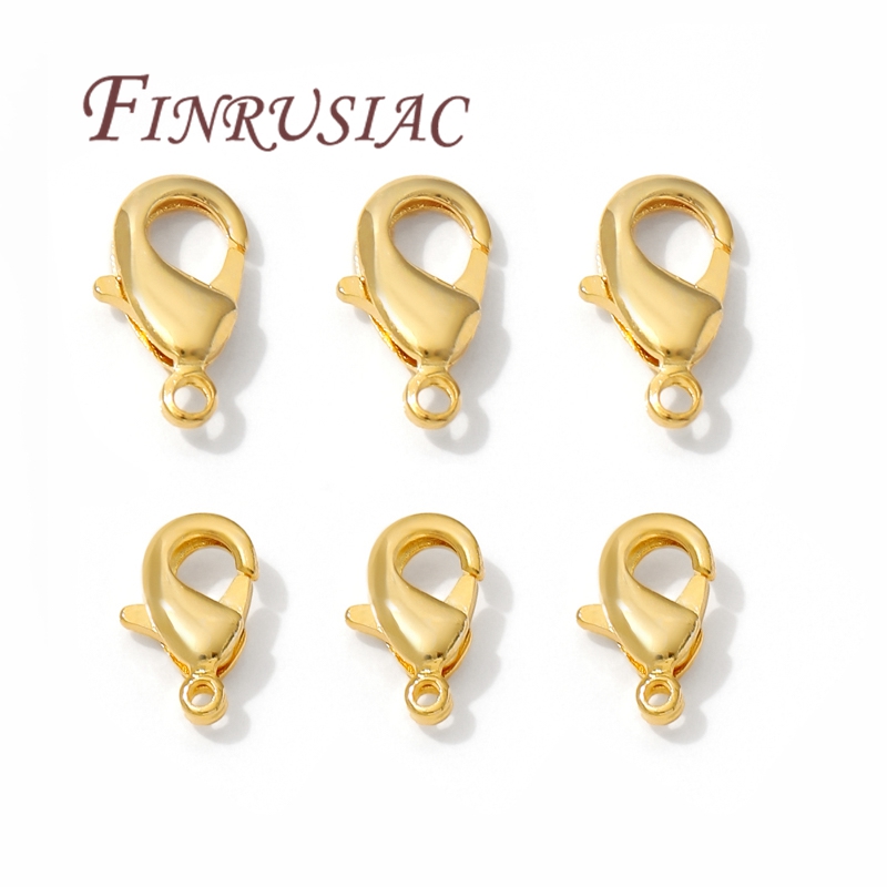 10mm 12mm 18k fechos lagosta b - Jewelry Making Material avaliação e preço