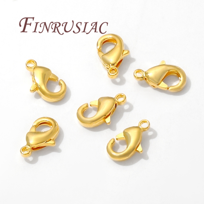 10mm 12mm 18k fechos lagosta b - Jewelry Making Material avaliação e preço