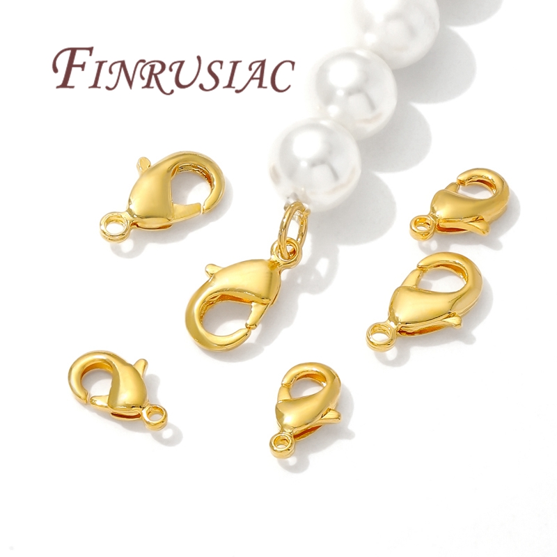10mm 12mm 18k fechos lagosta b - Jewelry Making Material avaliação e preço