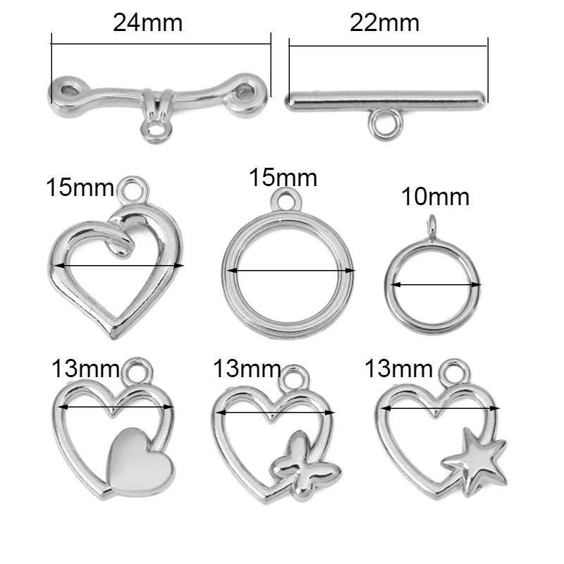 5 conjuntos de fechos OT de aç - Jewelry Making Material avaliação e preço