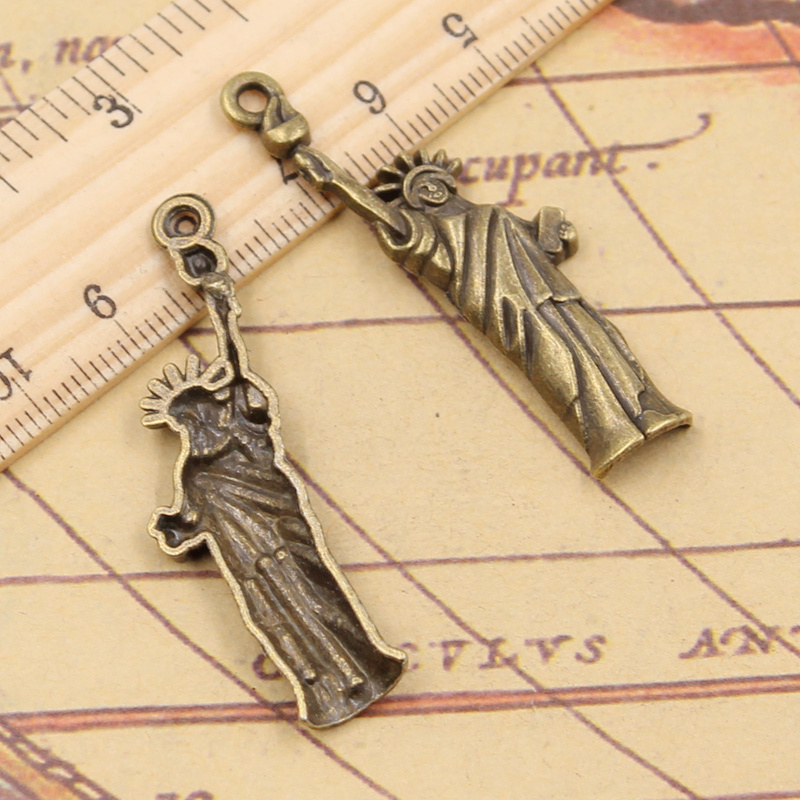 10 pçs encantos estátua da lib - Jewelry Making York avaliação e preço