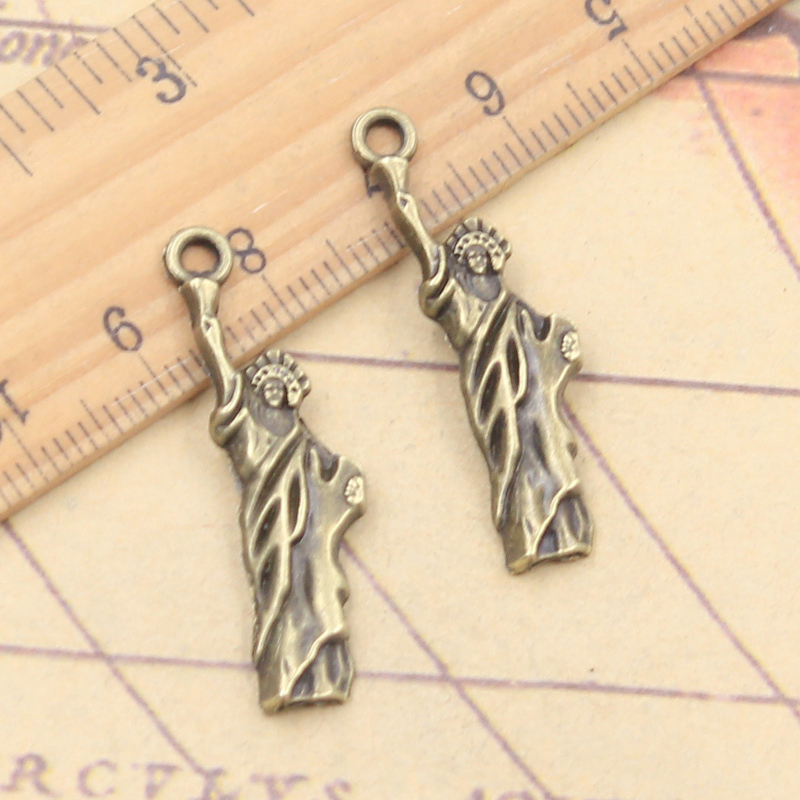 20 pçs encantos estátua da lib - Jewelry Making York avaliação e preço