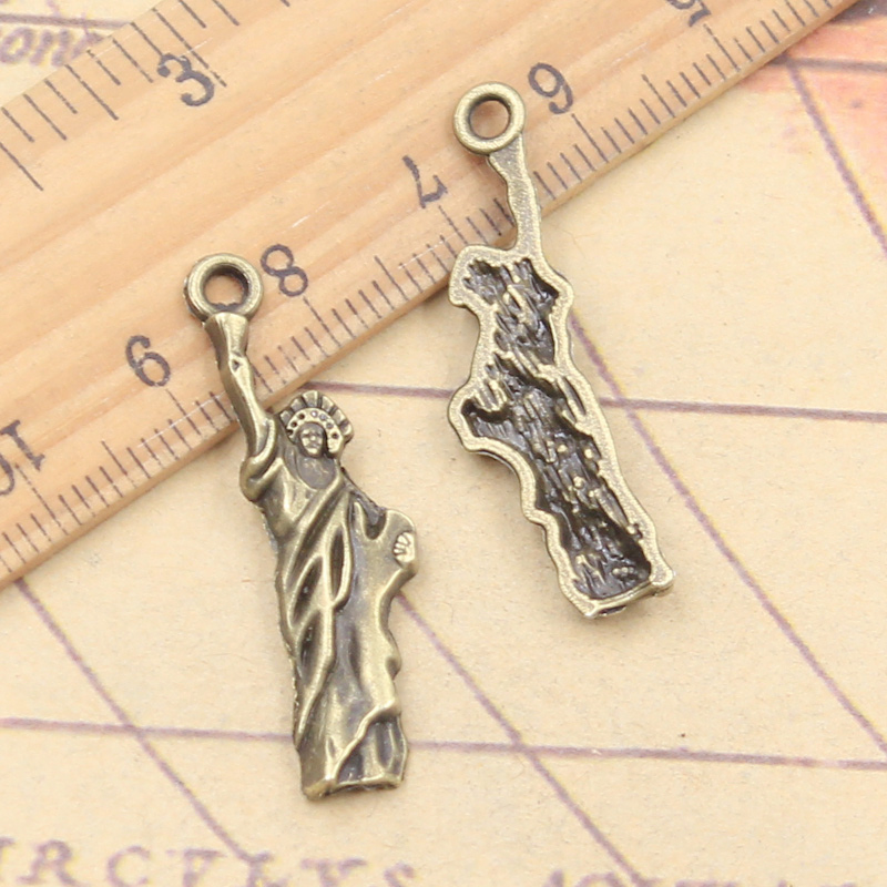 20 pçs encantos estátua da lib - Jewelry Making York avaliação e preço